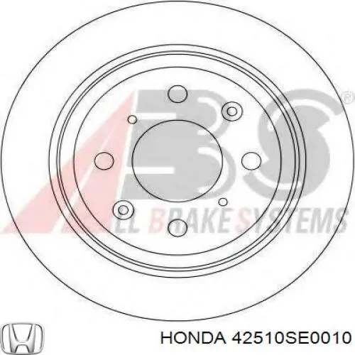 Задний тормозной диск Honda 42510SE0010 цена, от 12.15 USD