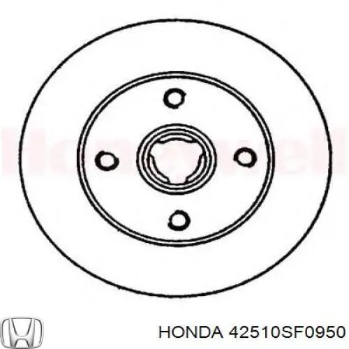 Задний тормозной диск Honda 42510SF0950 цена, от 110.28 USD