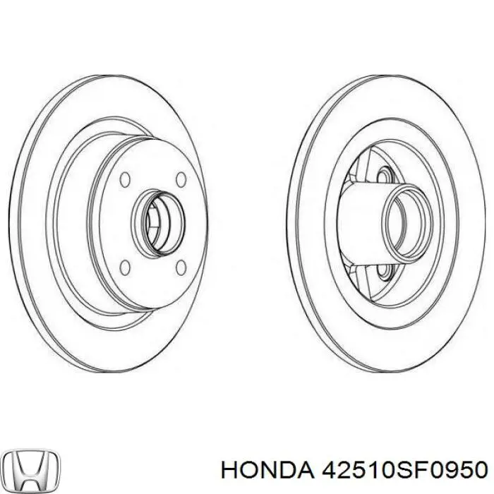 Тормозные диски 42510SF0950 Honda