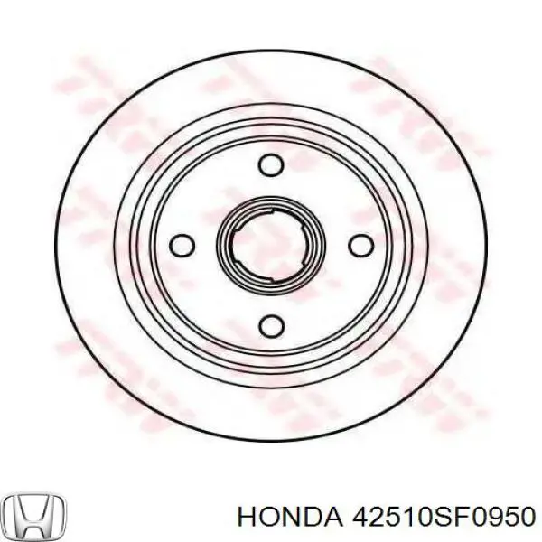 42510SF0950 Honda Дисковый тормоз
