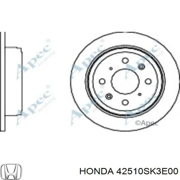 Задний тормозной диск Honda 42510SK3E00 цена, от 23.12 USD