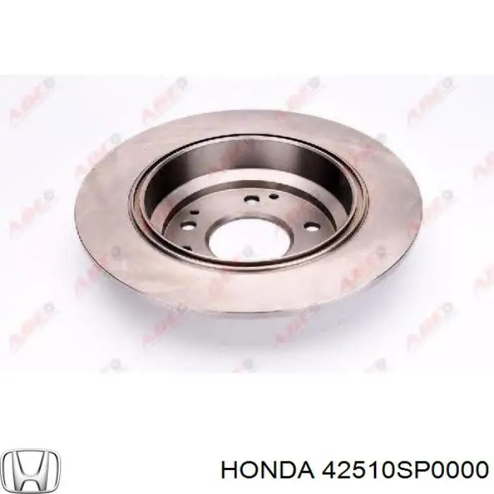 Disco de freno trasero 42510SP0000 Honda/Acura