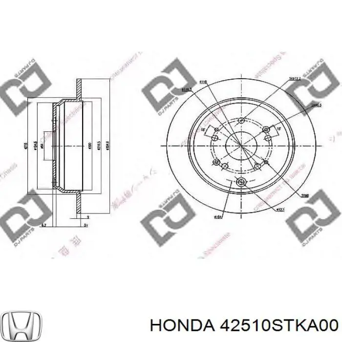 42510STKA00 Honda Дисковый тормоз