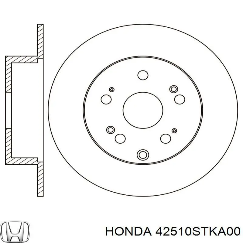 Задний тормозной диск Honda 42510STKA00 цена, от 33.75 USD