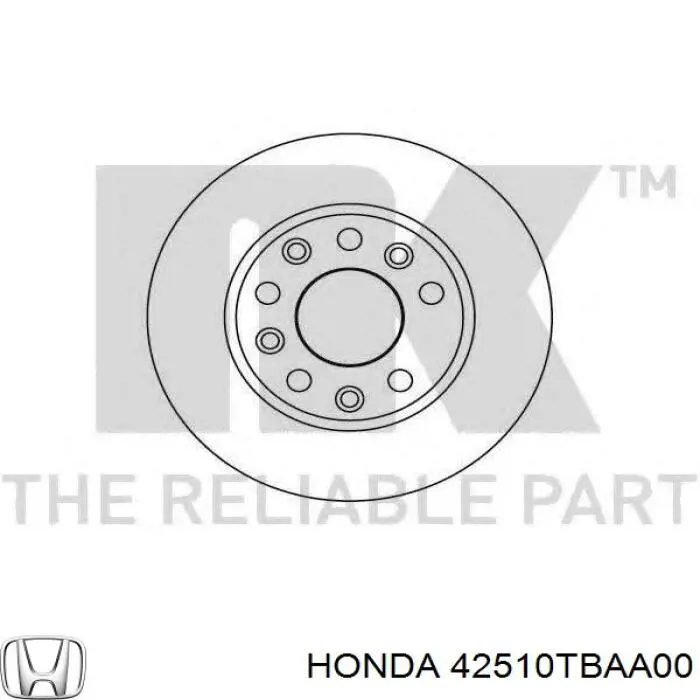 Тормозные диски 42510TBAA00 Honda