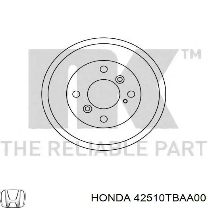 Купить 42510TBAA00 Honda Диск тормозной задний