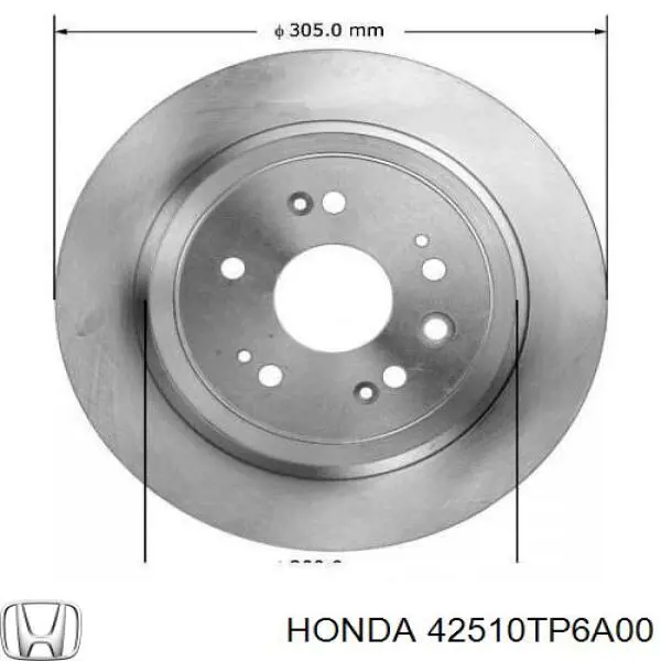 Тормозные диски 42510TP6A00 Honda