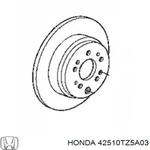 42510TZ5A03 Honda disco do freio traseiro