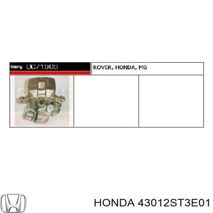 Тормозной суппорт правый задний Honda 43012ST3E01 цена, от 59.14 USD