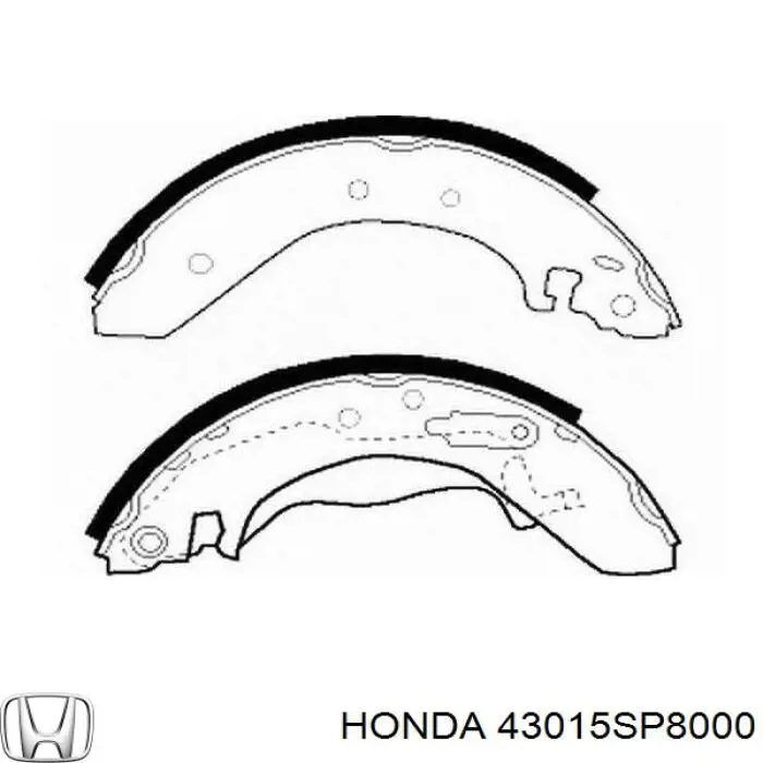 Задние барабанные колодки 43015SP8000 Honda