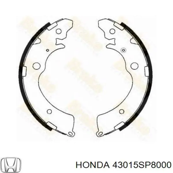 Купить 43015SP8000 Honda Задние барабанные тормозные колодки