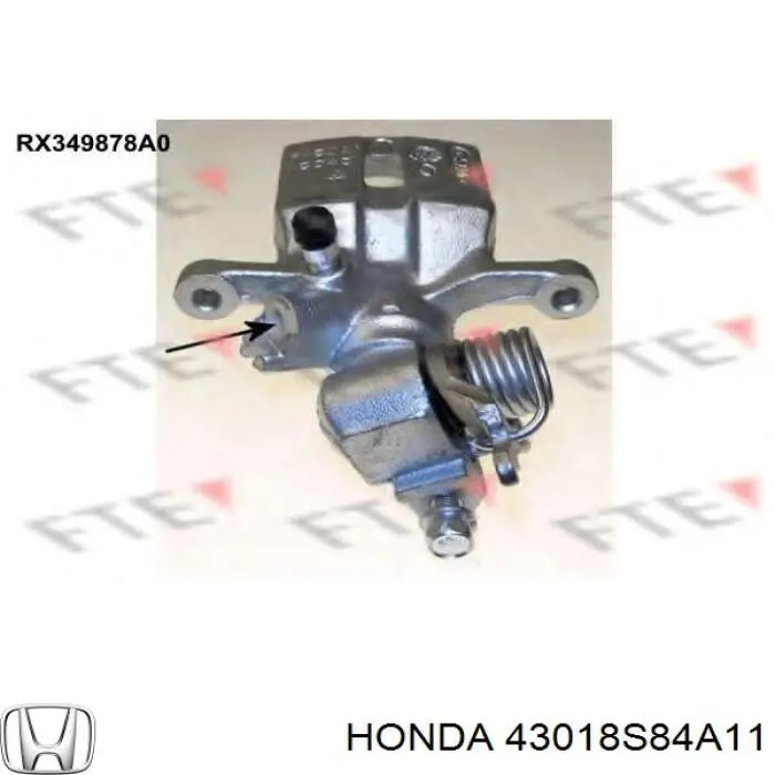 Тормозной суппорт правый задний Honda 43018S84A11 цена, от 179.87 USD
