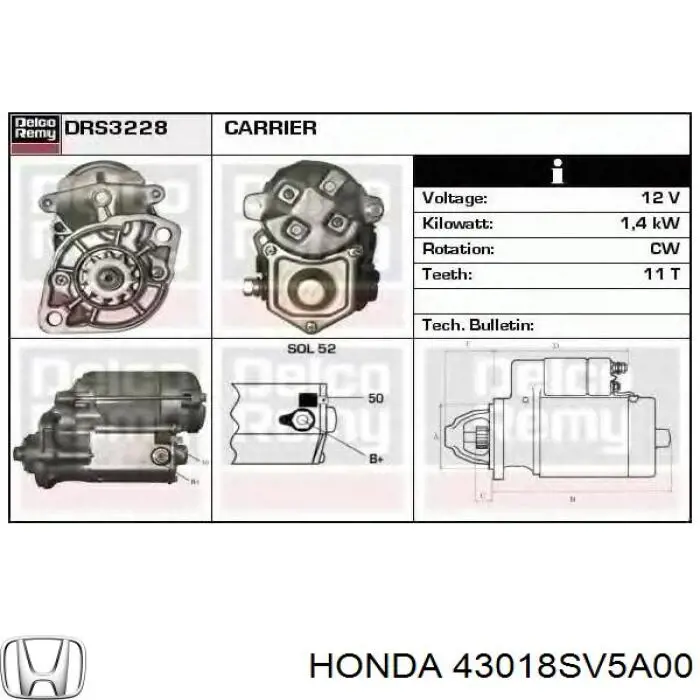  43018SV5A00 Honda