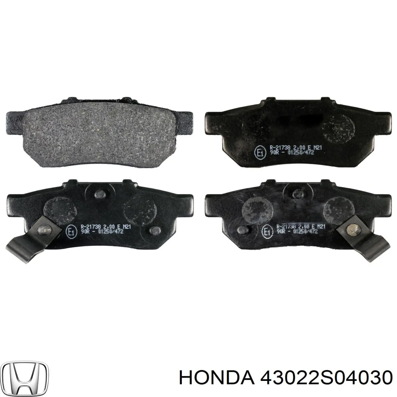 43022-S04-030 Honda колодки тормозные задние дисковые