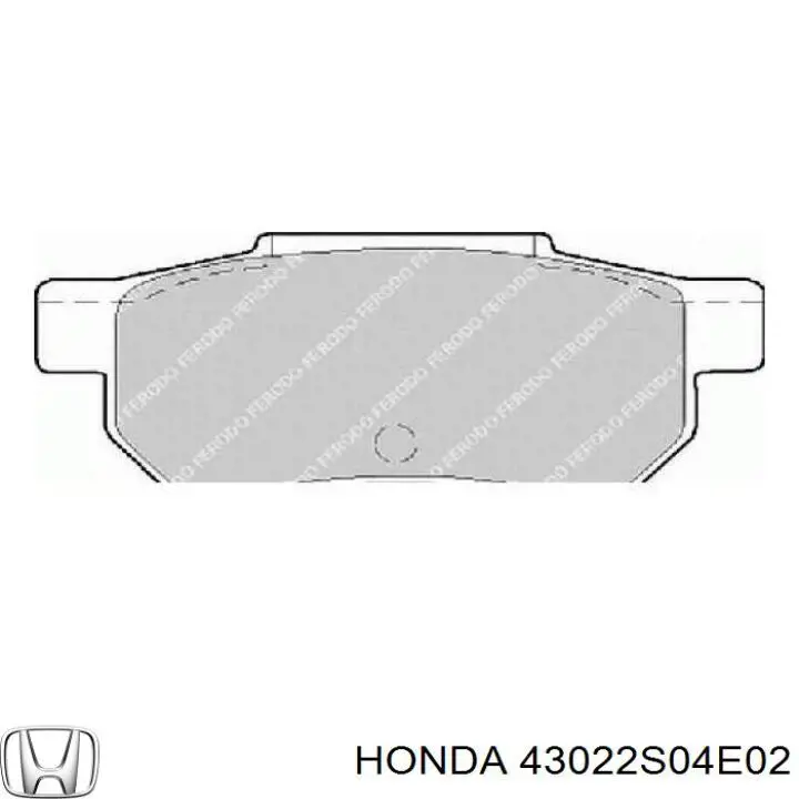 Купить 43022S04E02 Honda Колодки тормозные задние, дисковые