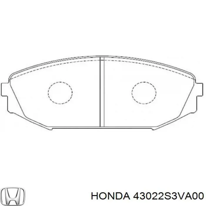 Задние тормозные колодки 43022S3VA00 Honda