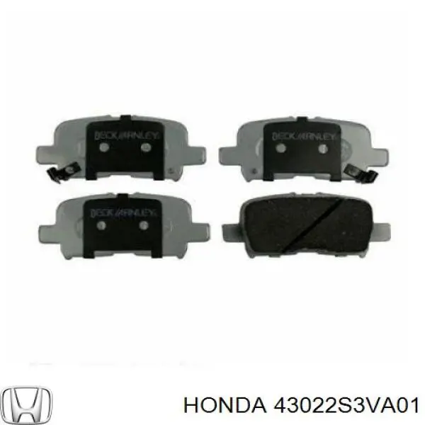 Pastillas de freno traseras 43022S3VA01 Honda/Acura