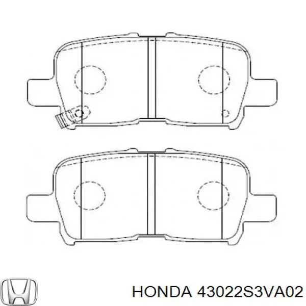 Задние дисковые колодки Honda 43022S3VA02