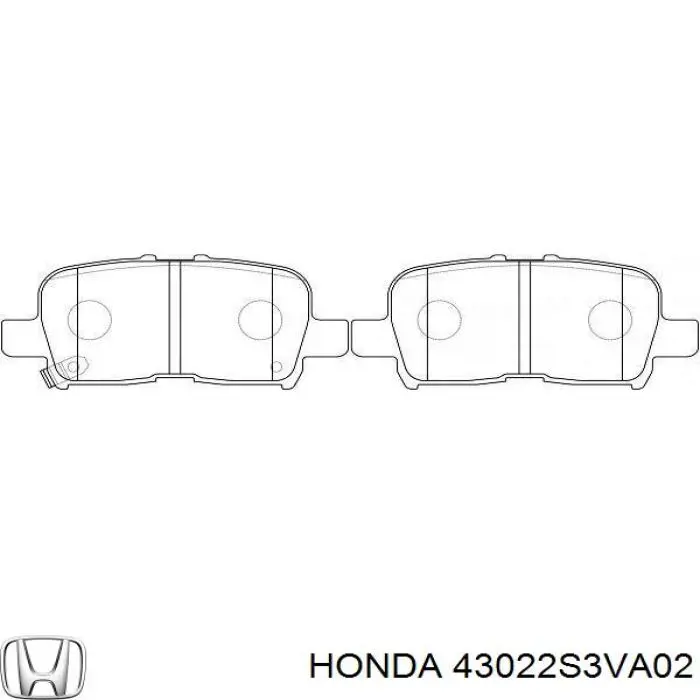 43022S3VA02 Honda Колодки тормозные дисковые комплект