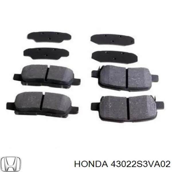 Купить 43022S3VA02 Honda Колодки тормозные задние, дисковые