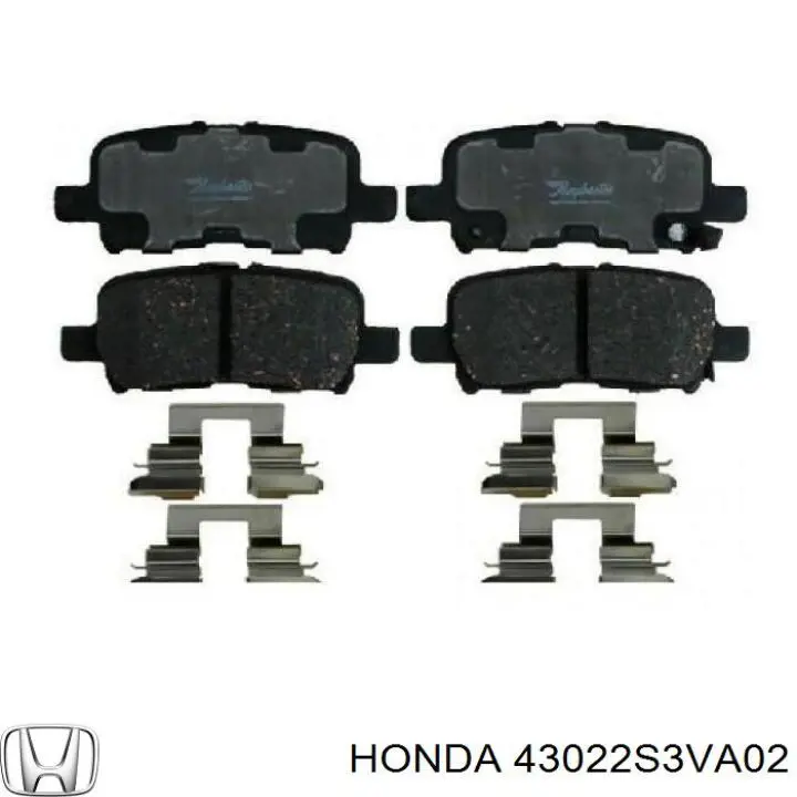 Задние тормозные колодки 43022S3VA02 Honda