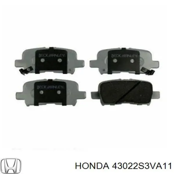 Pastillas de freno traseras 43022S3VA11 Honda/Acura