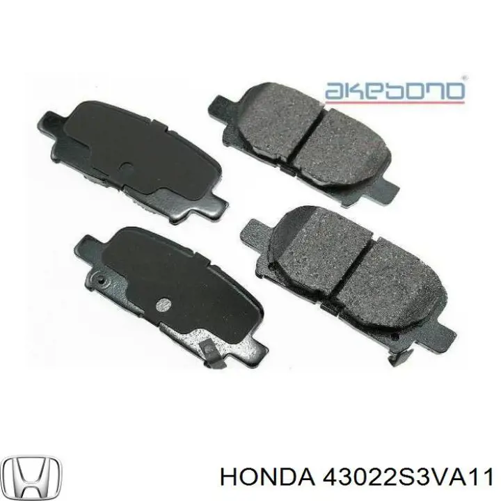 43022S3VA11 Honda Колодки тормозные дисковые комплект