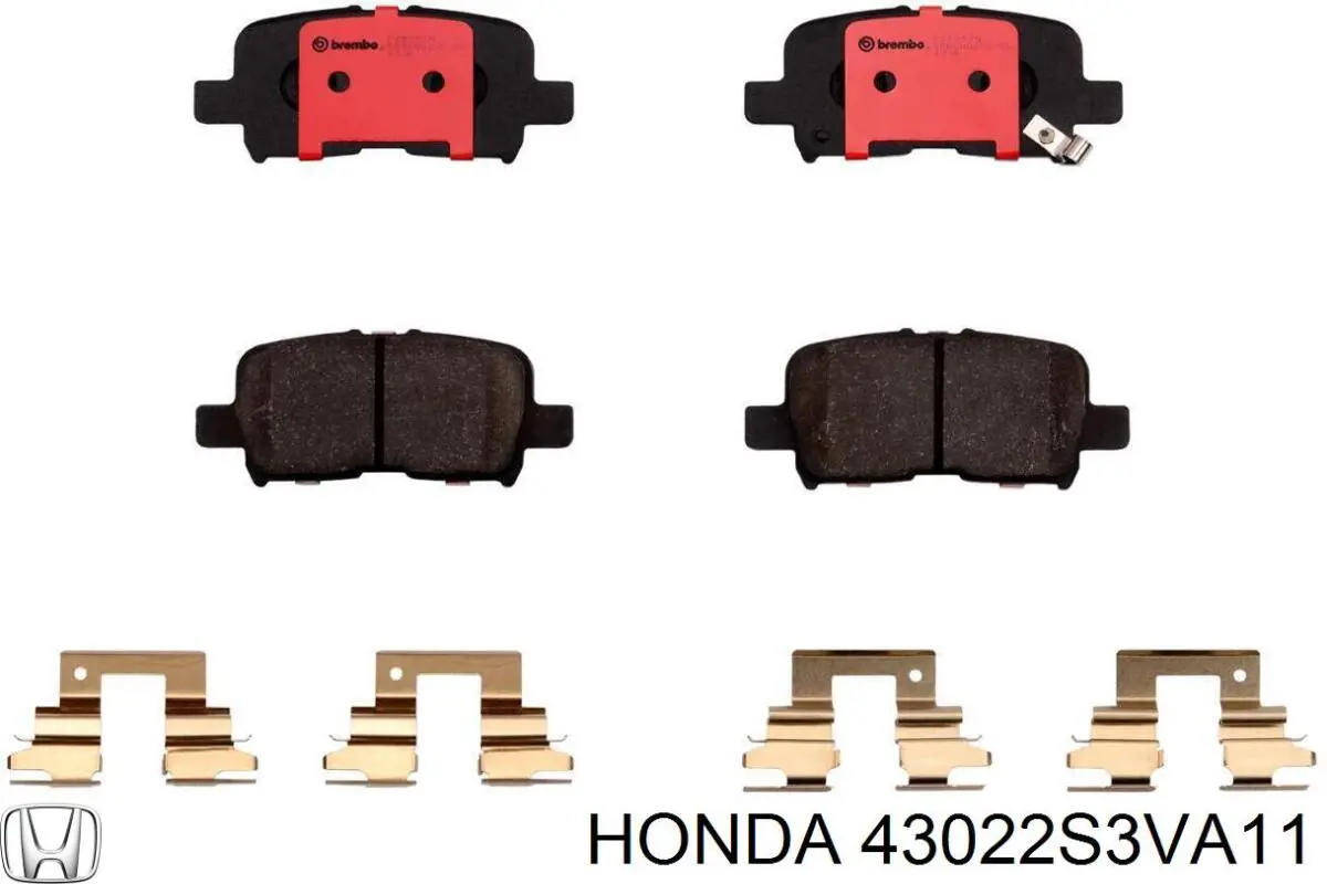 Купить 43022S3VA11 Honda Колодки тормозные задние, дисковые