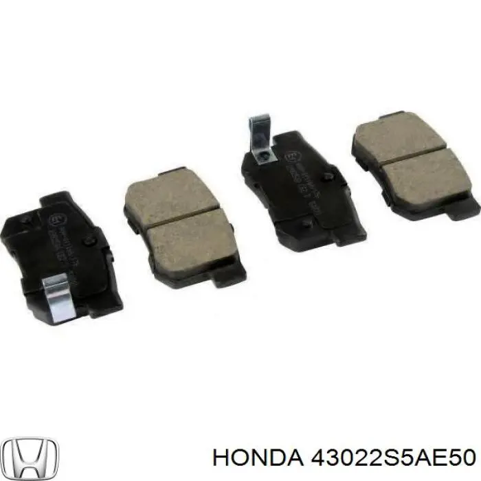 Колодки тормозные задние дисковые Honda 43022S5AE50