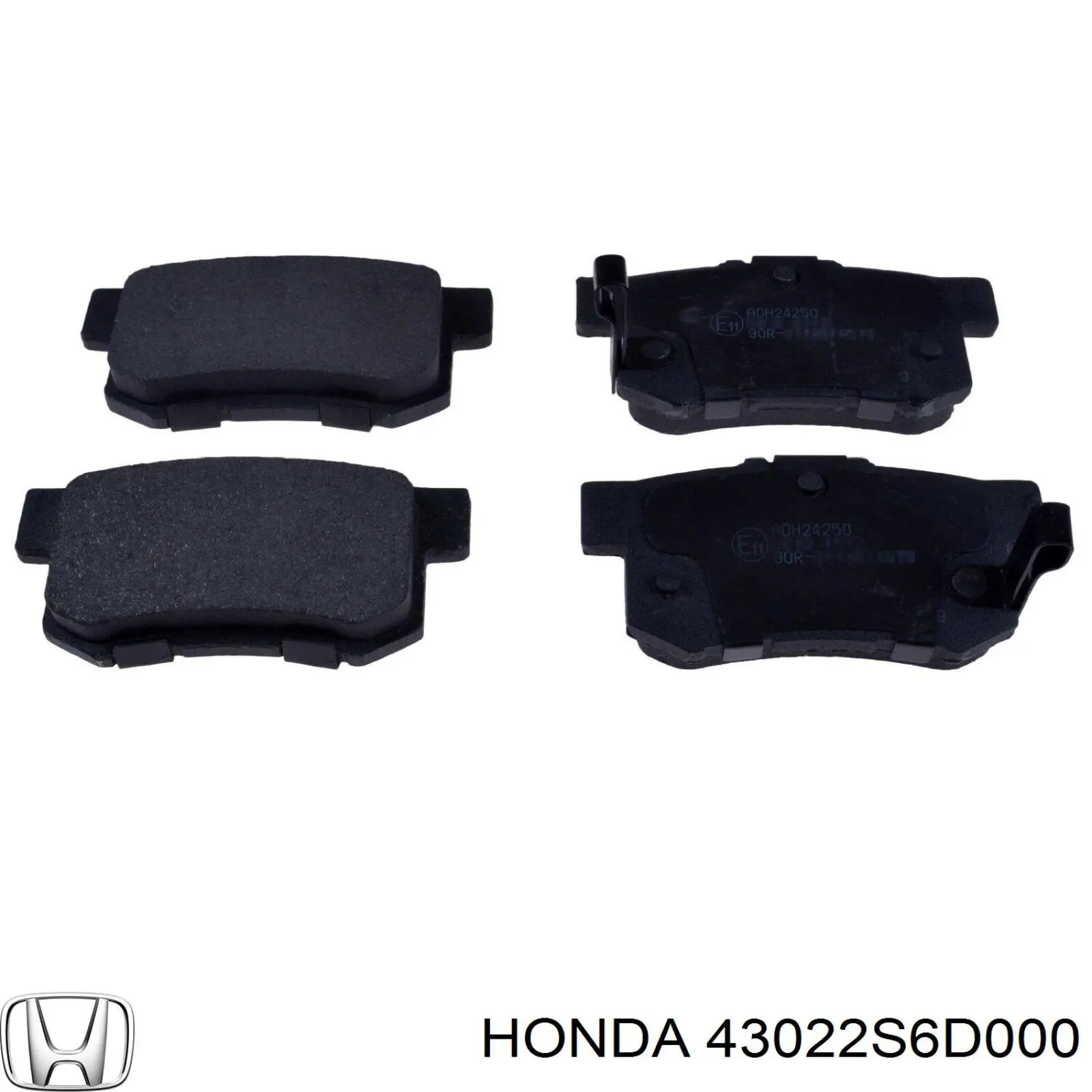 43022S6D000 Honda колодки тормозные задние дисковые