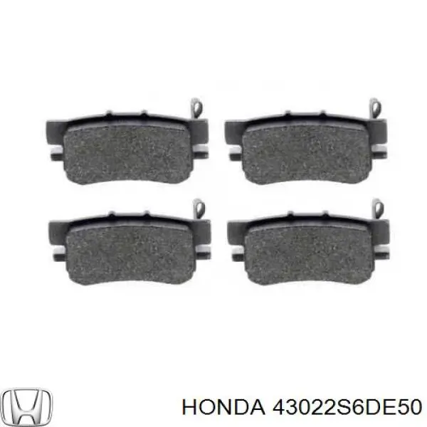 Задние тормозные колодки 43022S6DE50 Honda