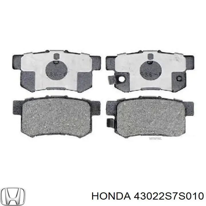 43022S7S010 Honda колодки тормозные задние дисковые