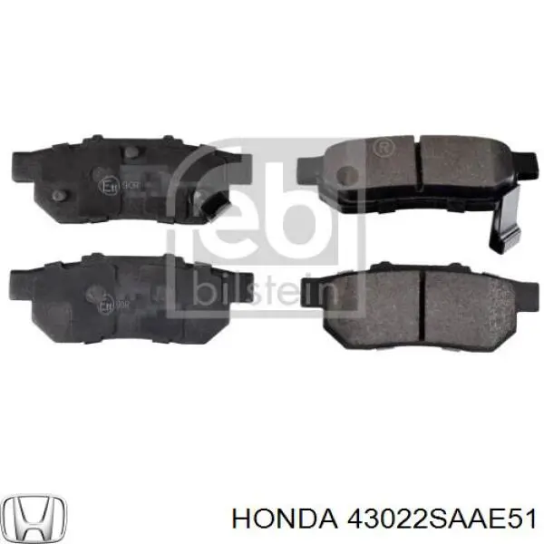 Колодки дисковые  Honda 43022SAAE51 цена, от 17.35 USD