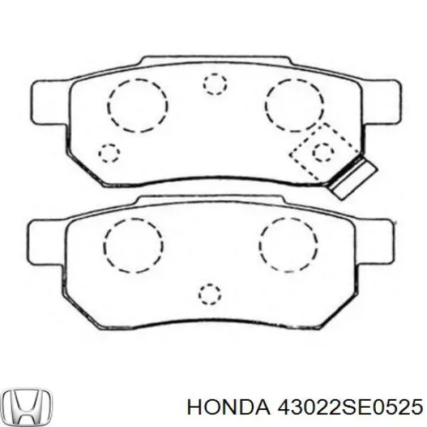 43022-SE0-525 Honda колодки тормозные задние дисковые