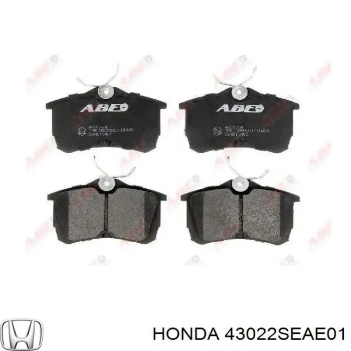 Купить 43022SEAE01 Honda Колодки тормозные задние, дисковые