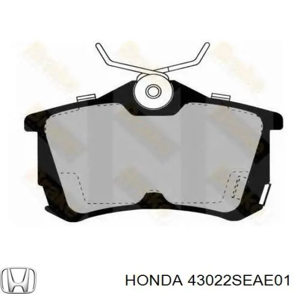 Купить 43022SEAE01 Honda Колодки тормозные задние, дисковые