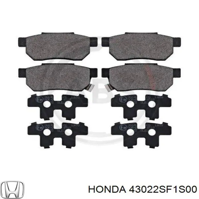 43022SF1S00 Honda задние тормозные колодки