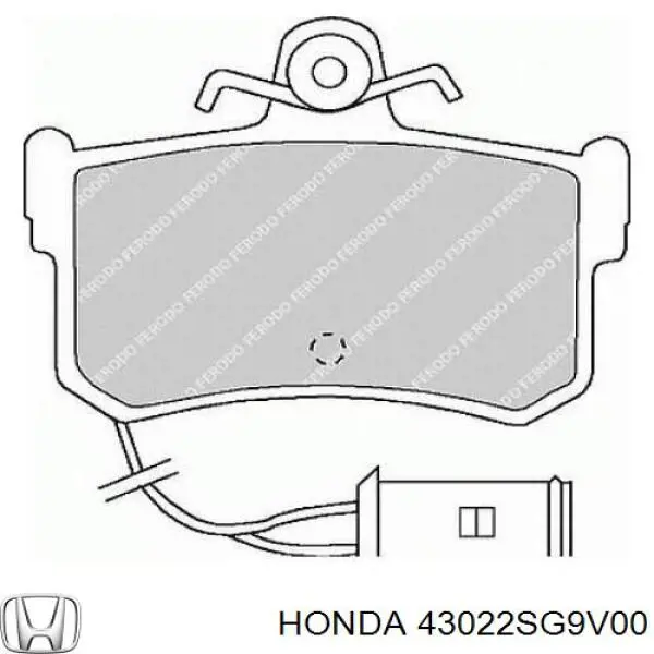 43022SG9V00 Honda колодки тормозные задние дисковые
