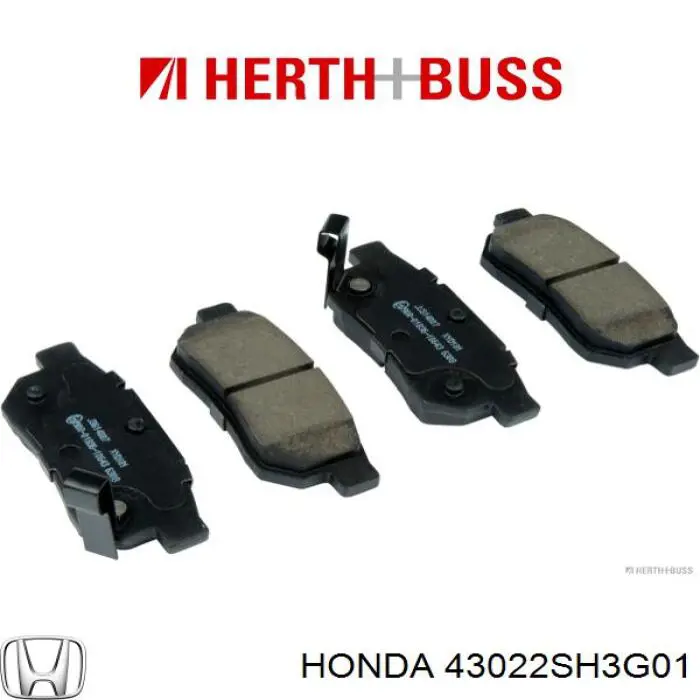 Колодки дисковые  Honda 43022SH3G01 цена, от 14.28 USD
