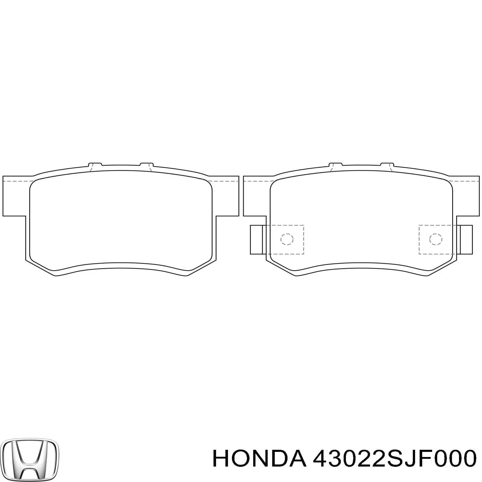 43022SJF000 Honda задние тормозные колодки