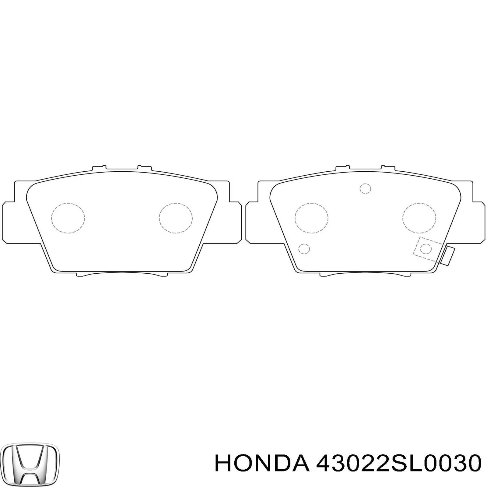 Задние тормозные колодки 43022SL0030 Honda