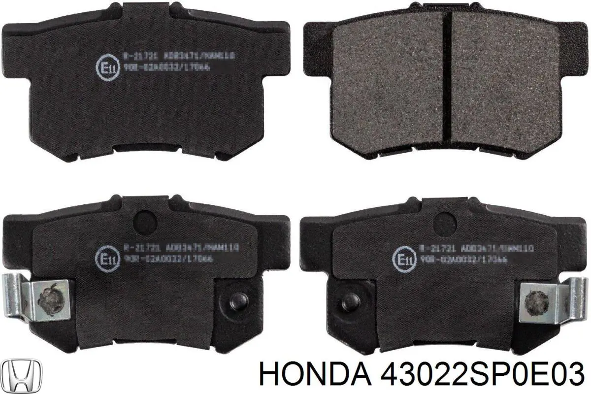 Колодки дисковые  Honda 43022SP0E03 цена, от 17.07 USD