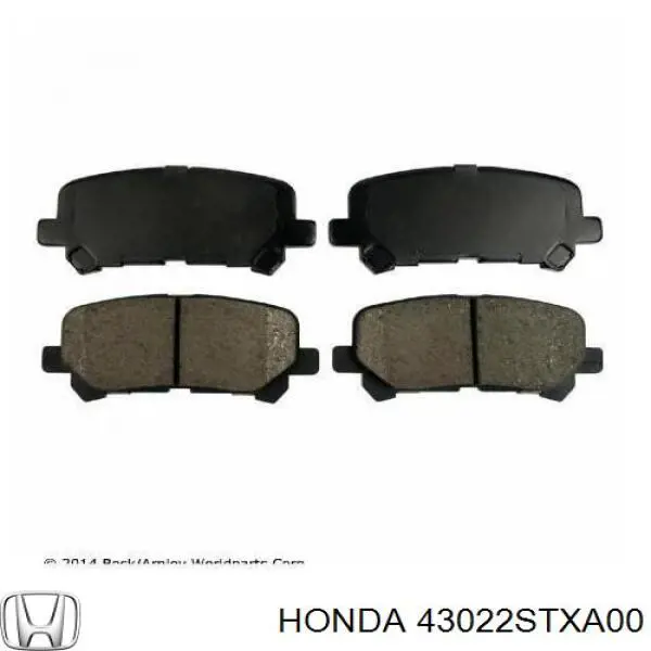 Pastillas de freno traseras 43022STXA00 Honda/Acura