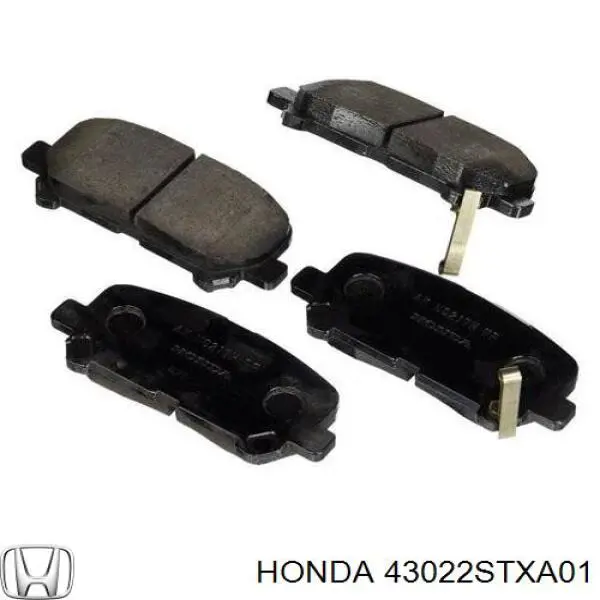 Pastillas de freno traseras 43022STXA01 Honda/Acura