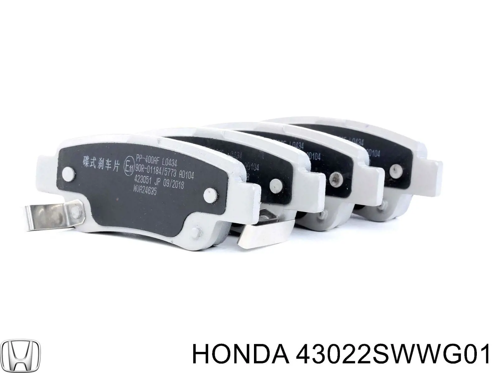 43022SWWG01 Honda Колодки тормозные дисковые комплект