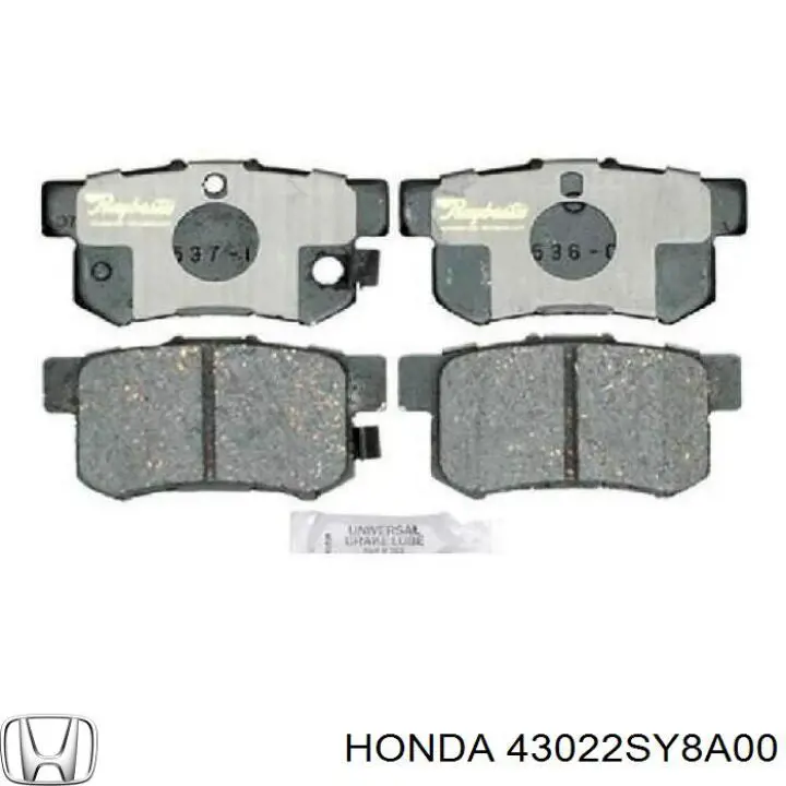 43022SY8A00 Honda колодки тормозные задние дисковые