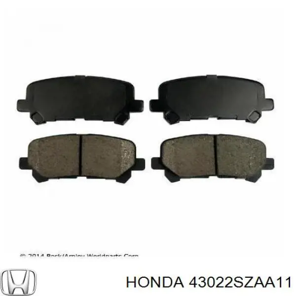 Колодки тормозные задние дисковые Honda 43022SZAA11