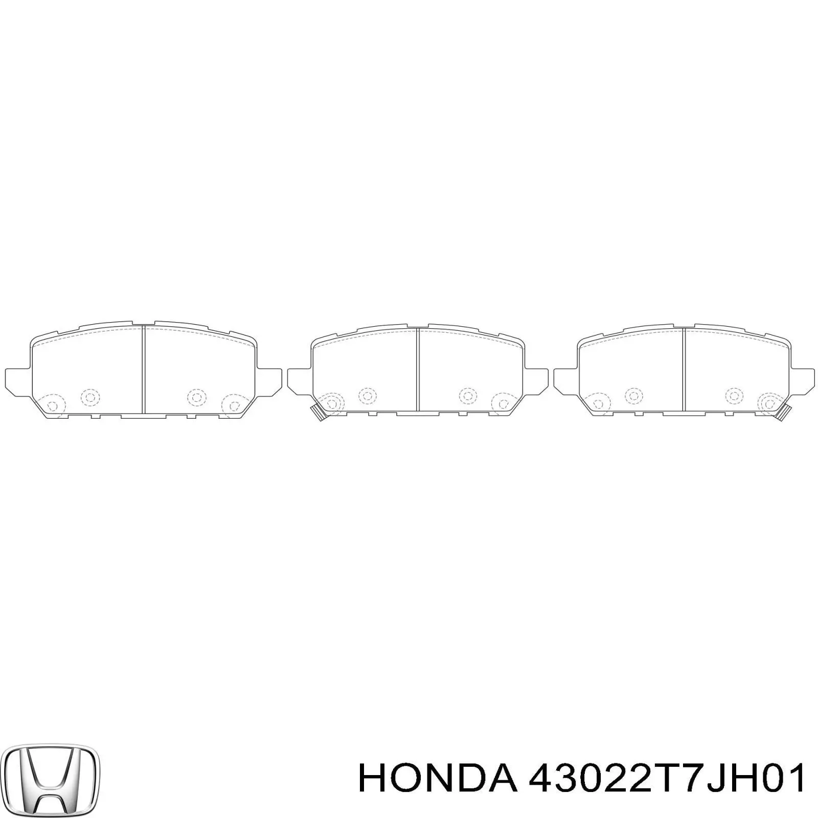 43022T7JH01 Honda Колодки тормозные дисковые комплект