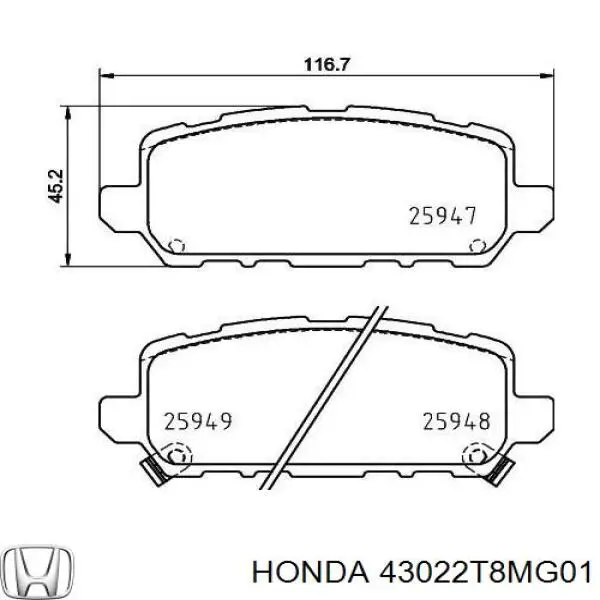 43022T8MG01 Honda