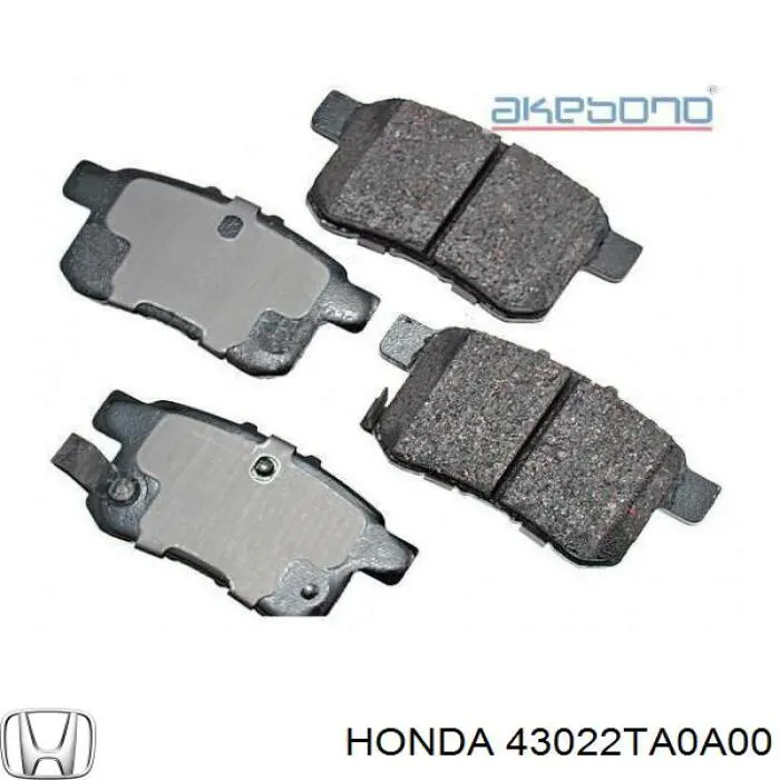 43022TA0A00 Honda колодки тормозные задние дисковые